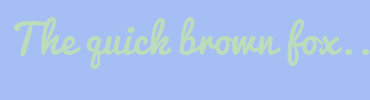 Image with Font Color BCDCBC and Background Color A5BEF3